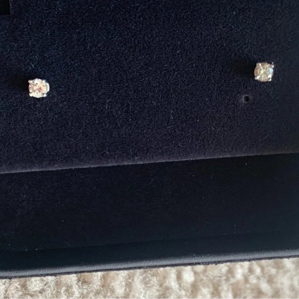 Tiffany & Co Solitaire Diamond Stud Earrings - Picture 7 of 14